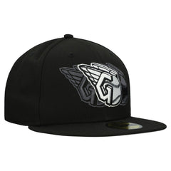 Cleveland Guardians New Era Tri-Hit 59FIFTY Fitted Hat - Black Hats