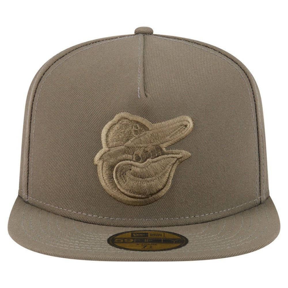 Baltimore Orioles New Era Color Pack A-Frame 59FIFTY Fitted Hat - Olive Hats