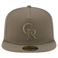 Colorado Rockies New Era Color Pack A-Frame 59FIFTY Fitted Hat - Olive Hats