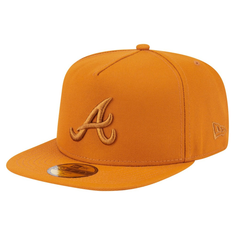 Atlanta Braves New Era Color Pack A-Frame 59FIFTY Fitted Hat - Orange Hats