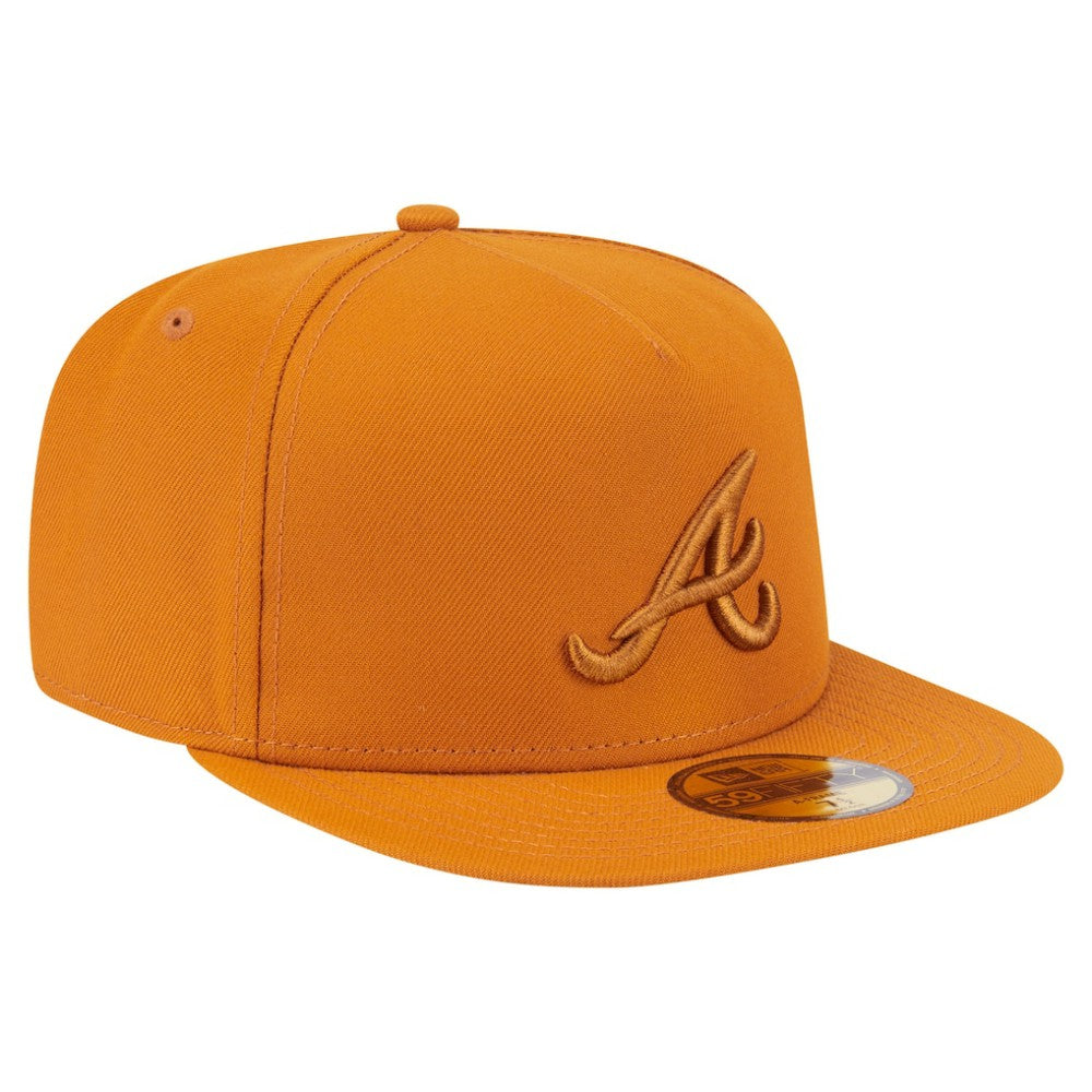 Atlanta Braves New Era Color Pack A-Frame 59FIFTY Fitted Hat - Orange Hats