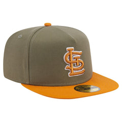 St. Louis Cardinals New Era Two-Tone Color Pack A-Frame 59FIFTY Fitted Hat - Olive/Orange Hats