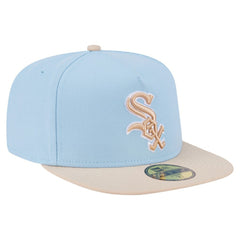 Chicago White Sox New Era Two-Tone Color Pack A-Frame 59FIFTY Fitted Hat - Light Blue/Cream Hats