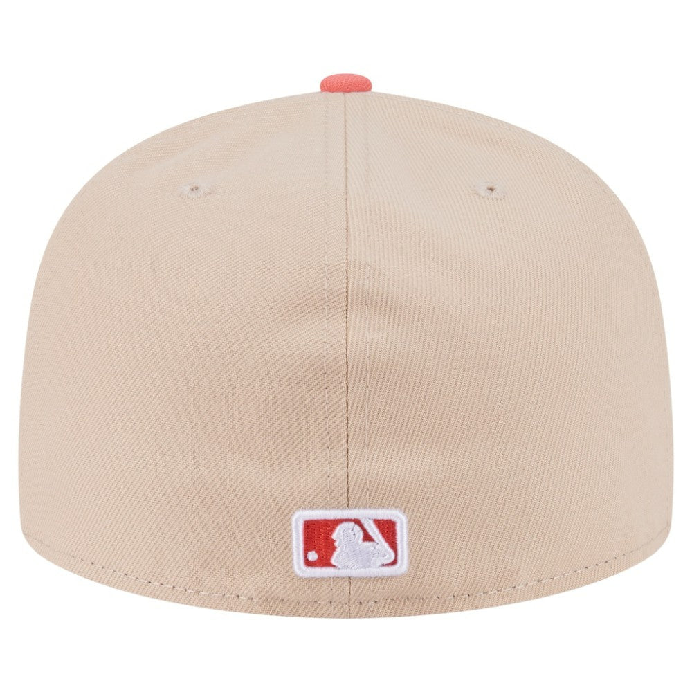 Chicago White Sox New Era Two-Tone Color Pack A-Frame 59FIFTY Fitted Hat - Light Beige/Coral Hats