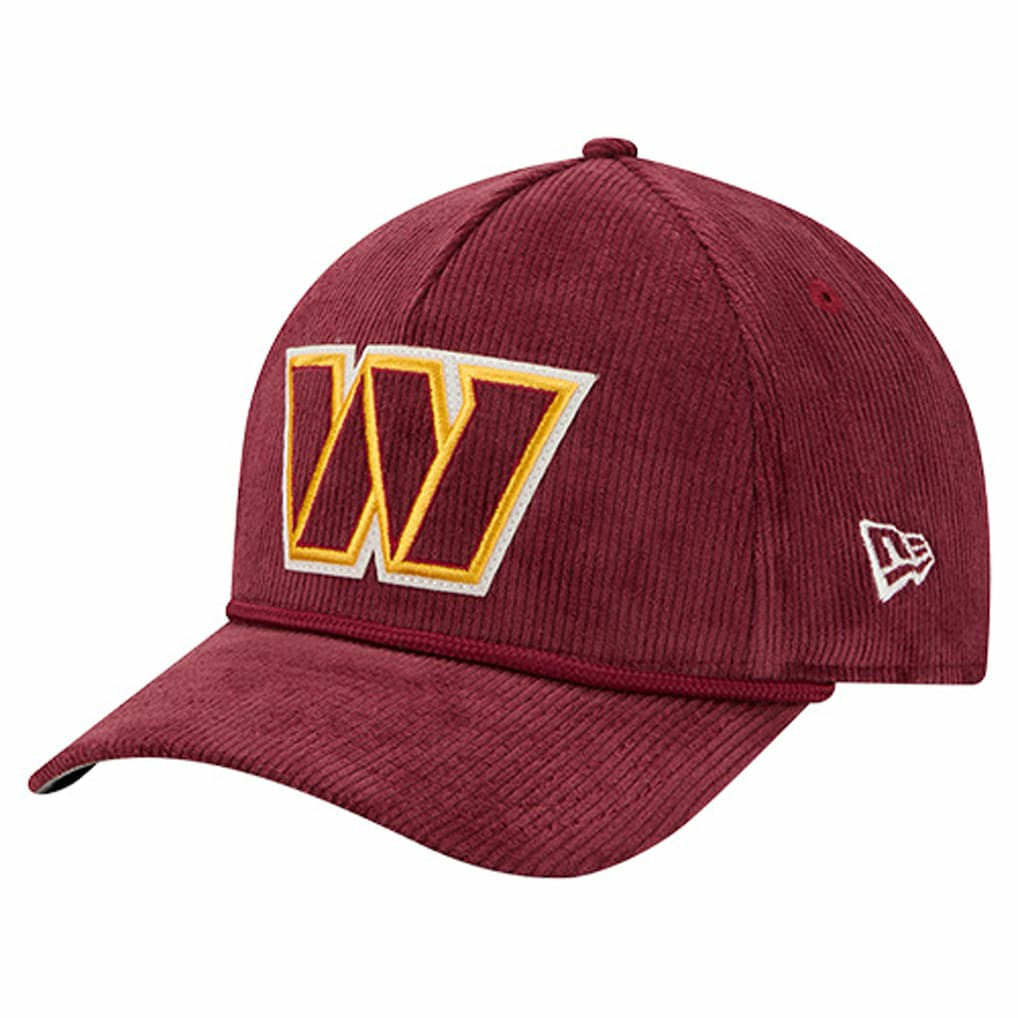 Washington Commanders New Era Cord Corduroy 9FORTY A-Frame Adjustable Hat - Burgundy Hats