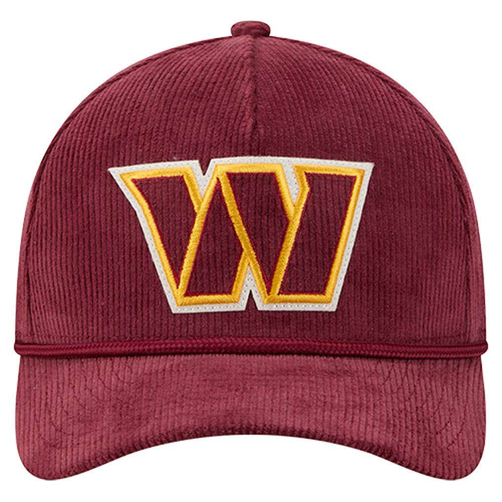 Washington Commanders New Era Cord Corduroy 9FORTY A-Frame Adjustable Hat - Burgundy Hats