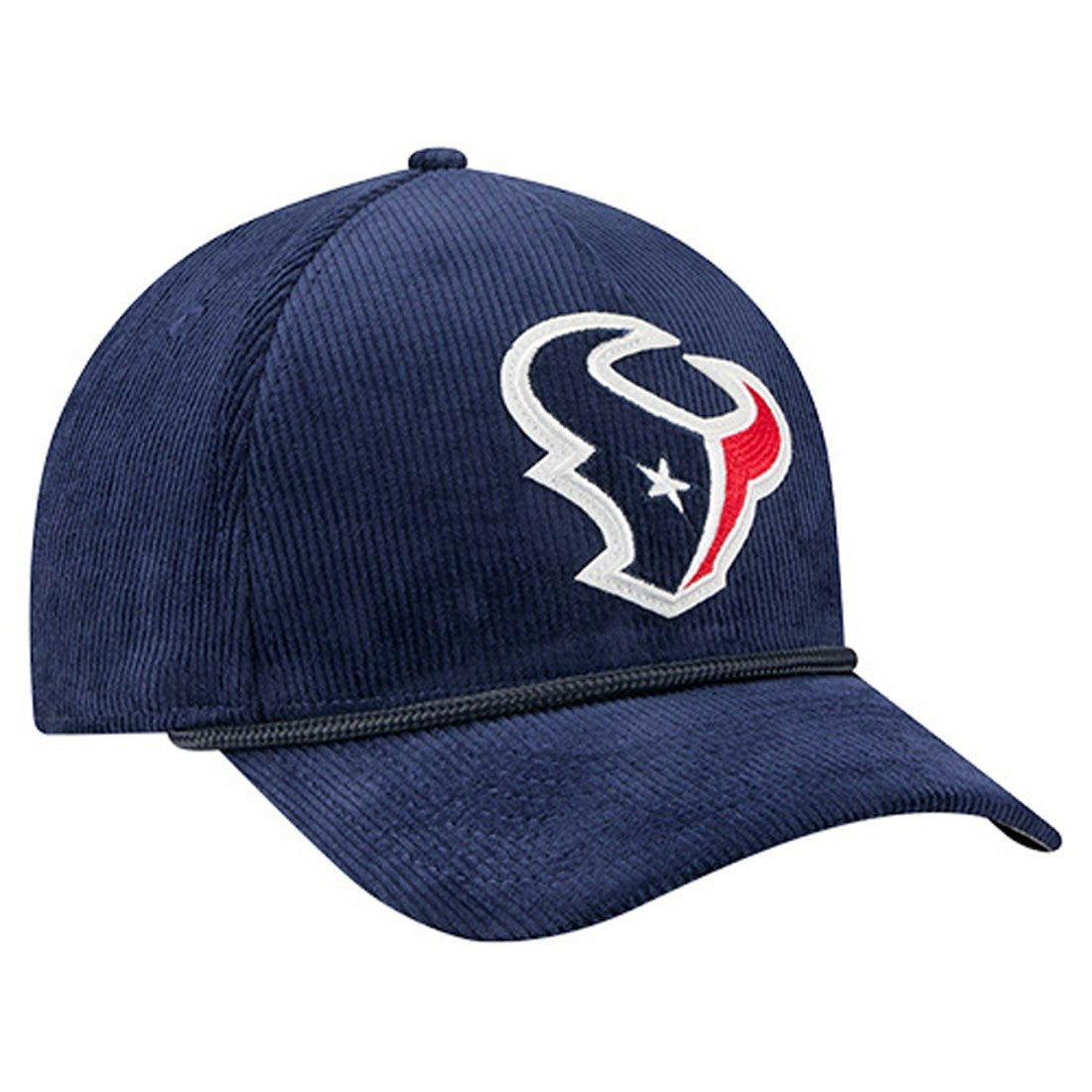 Houston Texans New Era Cord Corduroy 9FORTY A-Frame Adjustable Hat - Navy Hats