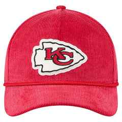 Kansas City Chiefs New Era Cord Corduroy 9FORTY A-Frame Adjustable Hat - Red Hats