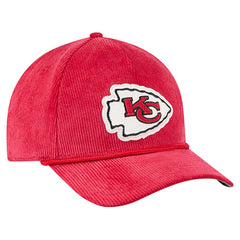 Kansas City Chiefs New Era Cord Corduroy 9FORTY A-Frame Adjustable Hat - Red Hats