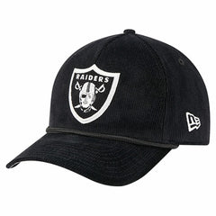 Las Vegas Raiders New Era Cord Corduroy 9FORTY A-Frame Adjustable Hat - Black Hats