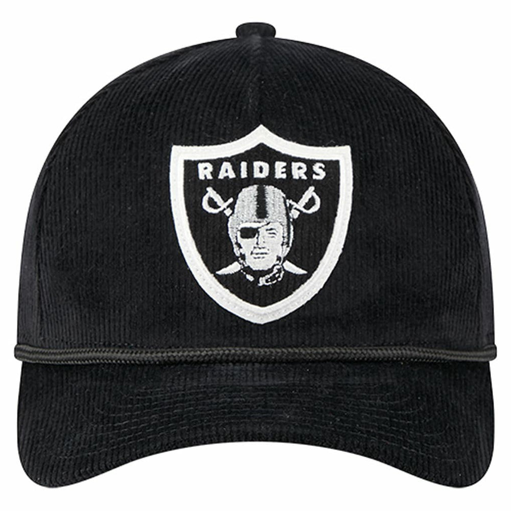 Las Vegas Raiders New Era Cord Corduroy 9FORTY A-Frame Adjustable Hat - Black Hats
