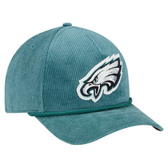 Philadelphia Eagles New Era Cord Corduroy 9FORTY A-Frame Adjustable Hat - Midnight Green Hats
