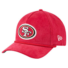 San Francisco 49ers New Era Cord Corduroy 9FORTY A-Frame Adjustable Hat - Scarlet Hats