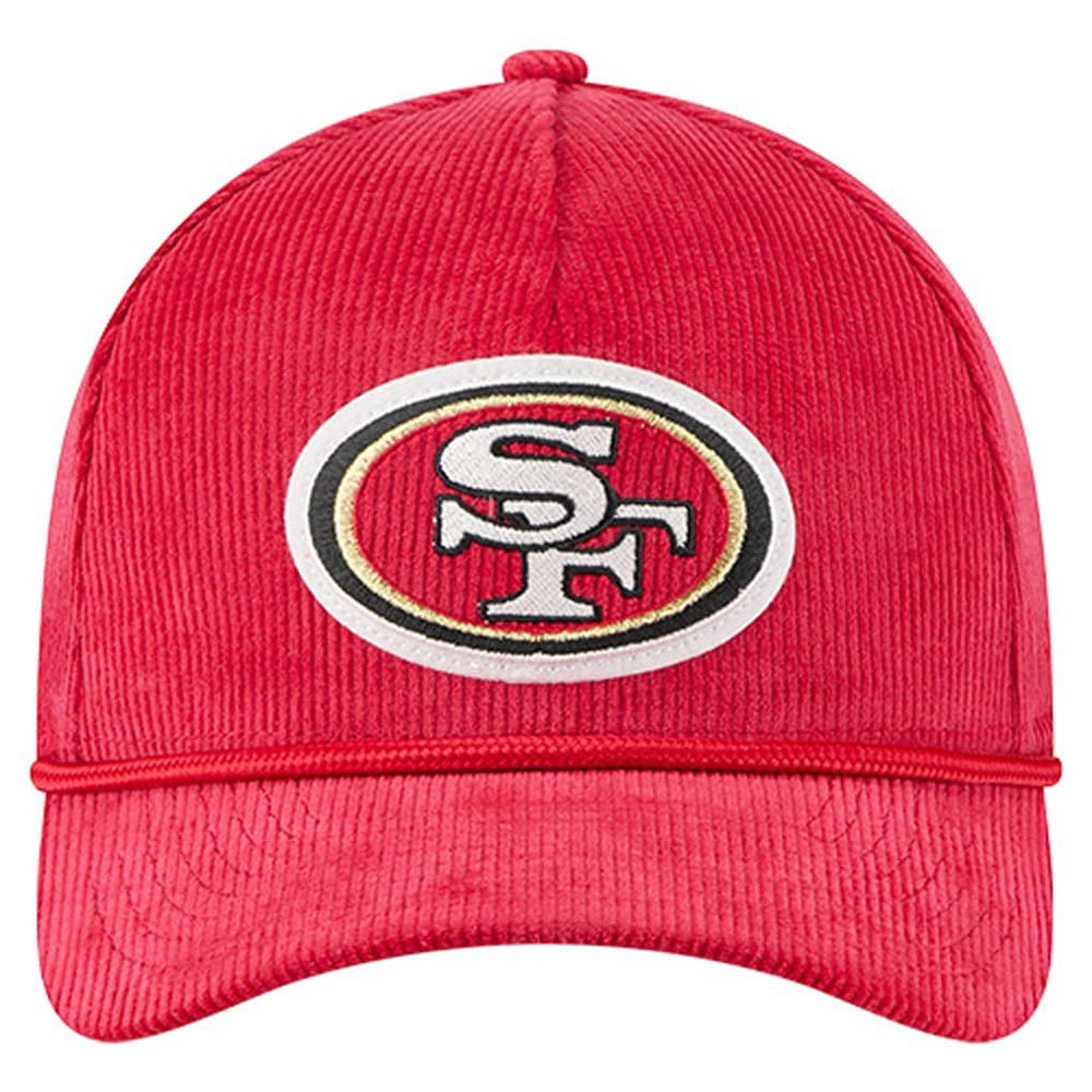 San Francisco 49ers New Era Cord Corduroy 9FORTY A-Frame Adjustable Hat - Scarlet Hats