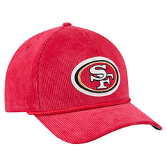 San Francisco 49ers New Era Cord Corduroy 9FORTY A-Frame Adjustable Hat - Scarlet Hats