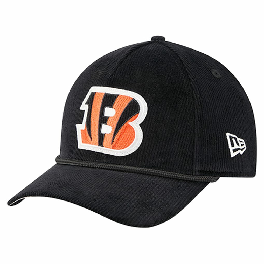 Cincinnati Bengals New Era Cord Corduroy 9FORTY A-Frame Adjustable Hat - Black Hats