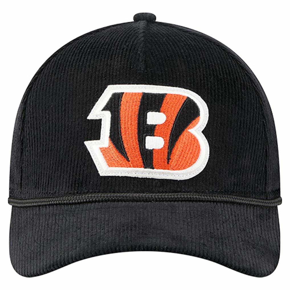 Cincinnati Bengals New Era Cord Corduroy 9FORTY A-Frame Adjustable Hat - Black Hats