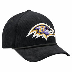 Baltimore Ravens New Era Cord Corduroy 9FORTY A-Frame Adjustable Hat - Black Hats