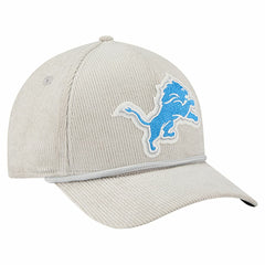 Detroit Lions New Era Cord Corduroy 9FORTY A-Frame Adjustable Hat - Silver Hats
