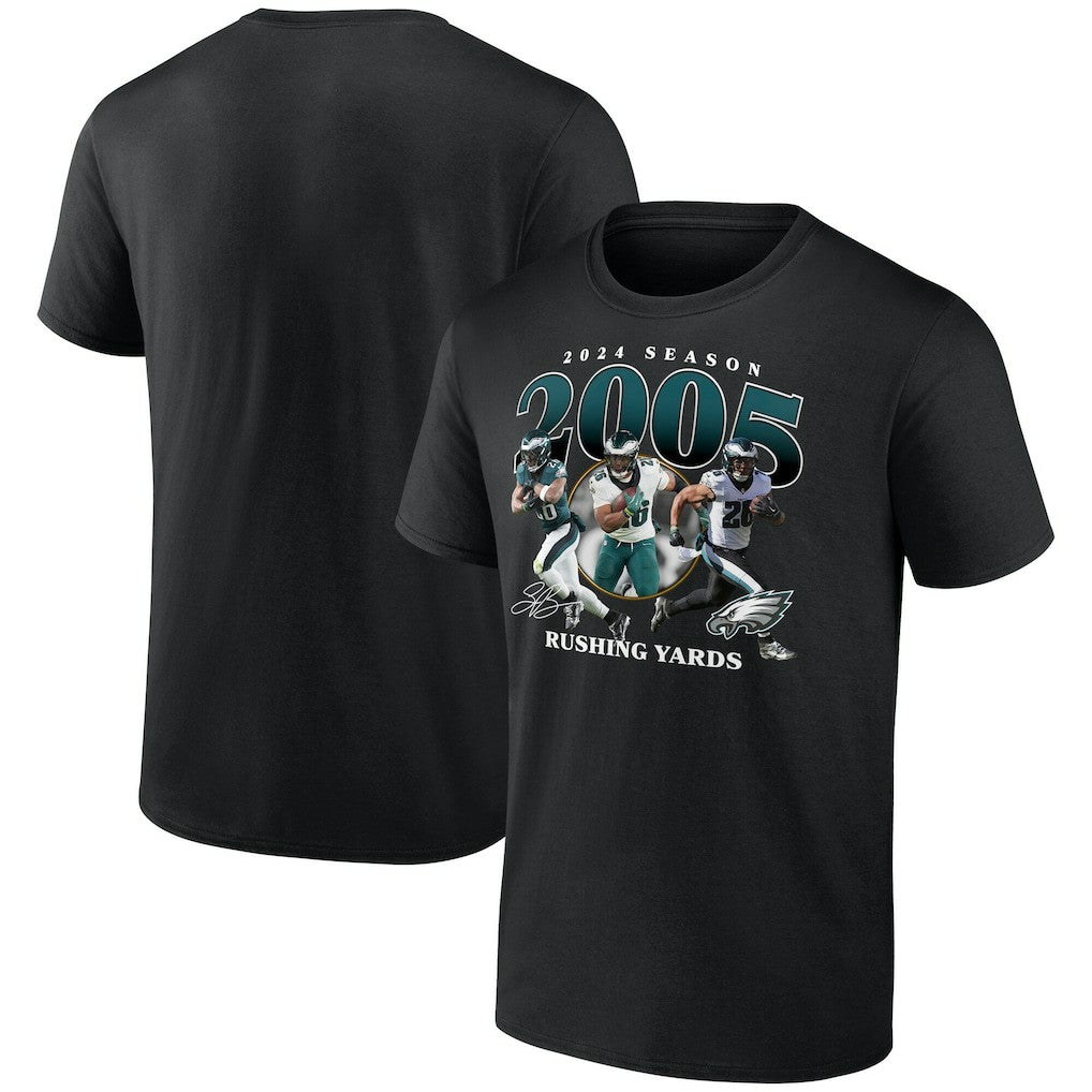 Saquon Barkley Philadelphia Eagles 2000 Yards T-Shirt - Black T-shirts