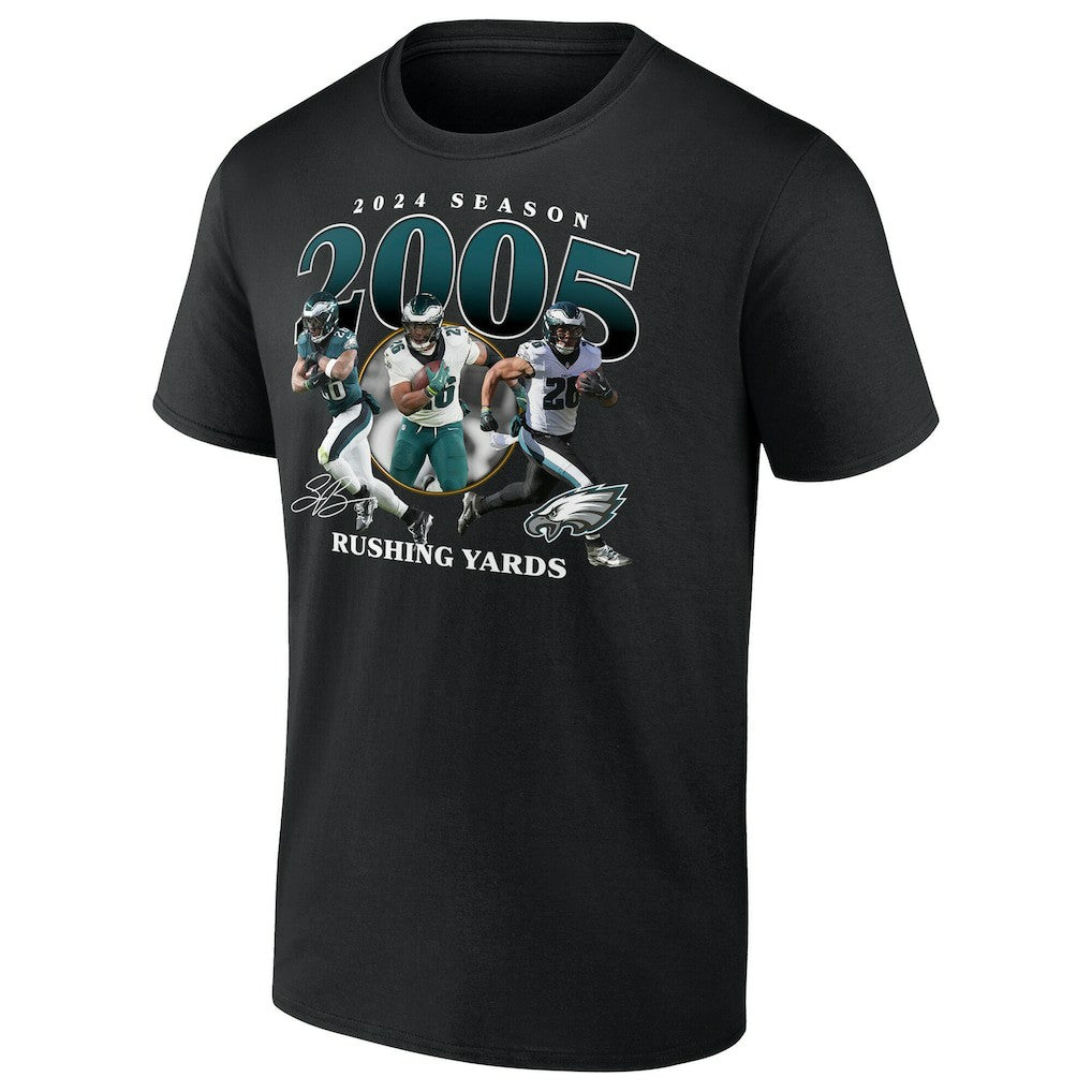 Saquon Barkley Philadelphia Eagles 2000 Yards T-Shirt - Black T-shirts