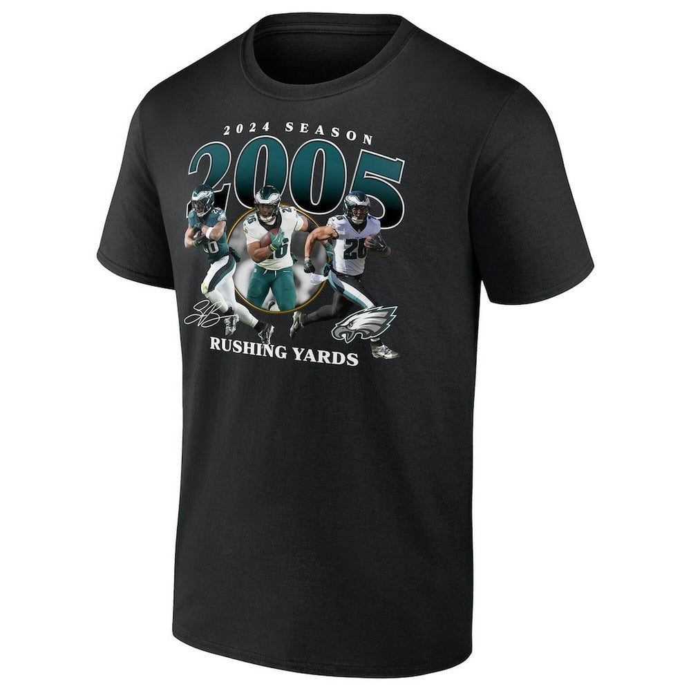 Saquon Barkley Philadelphia Eagles 2000 Yards T-Shirt - Black T-shirts