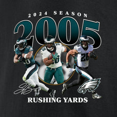 Saquon Barkley Philadelphia Eagles 2000 Yards T-Shirt - Black T-shirts