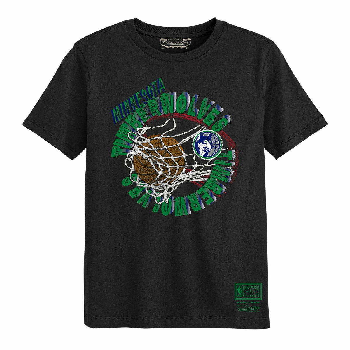Minnesota Timberwolves Preschool In The Net T-Shirt Black - Mitchell & Ness outlet