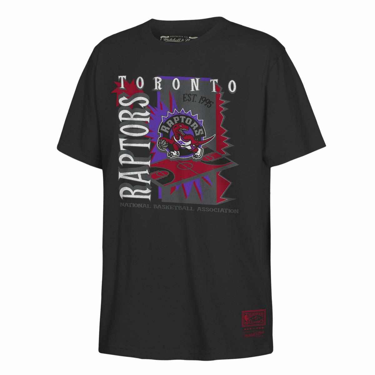 Toronto Raptors Youth Retro '90s Poster T-Shirt Black - Mitchell & Ness