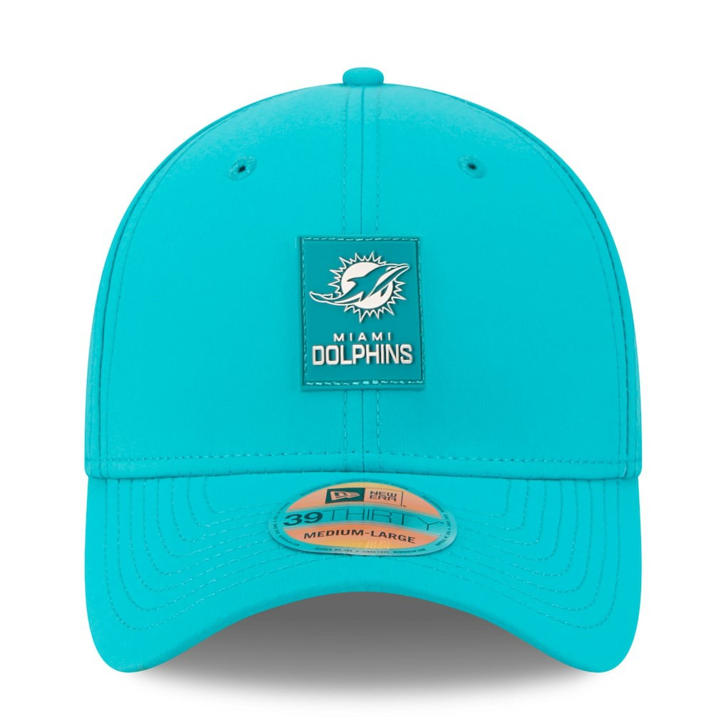 Miami Dolphins New Era 2025 Sideline 39THIRTY Flex Hat - Aqua Hats
