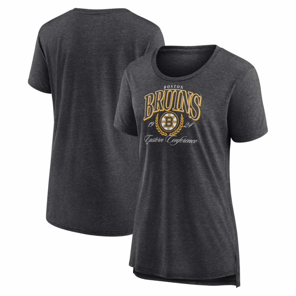 Boston Bruins Women's Reign Supreme Tri-Blend T-Shirt - Gray | US 202742470