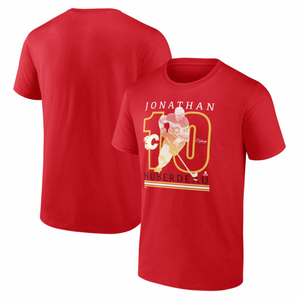 Jonathan Huberdeau Calgary Flames Player Show T-Shirt - Red | US 202742479