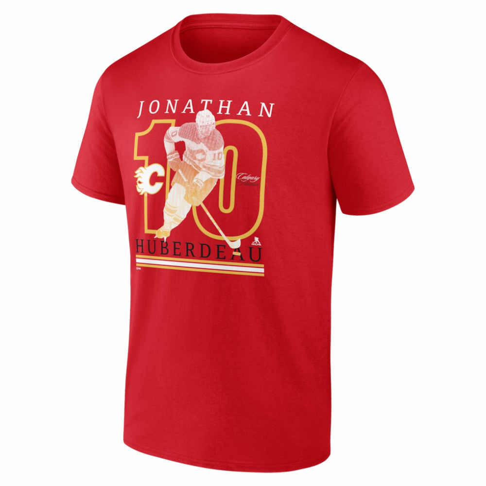 Jonathan Huberdeau Calgary Flames Player Show T-Shirt - Red | US 202742479