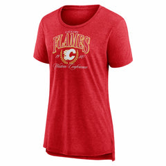 Calgary Flames Women's Reign Supreme Tri-Blend T-Shirt - Red | US 202742481