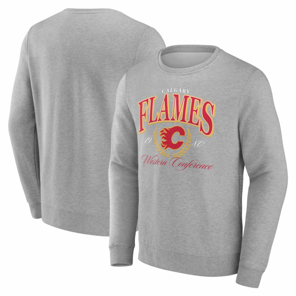 Calgary Flames Reign Supreme Pullover Sweatshirt - Gray | US 202742483