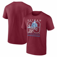Nathan MacKinnon Colorado Avalanche Player Show T-Shirt - Burgundy | US 202742498