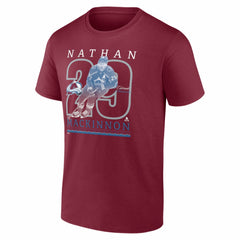 Nathan MacKinnon Colorado Avalanche Player Show T-Shirt - Burgundy | US 202742498
