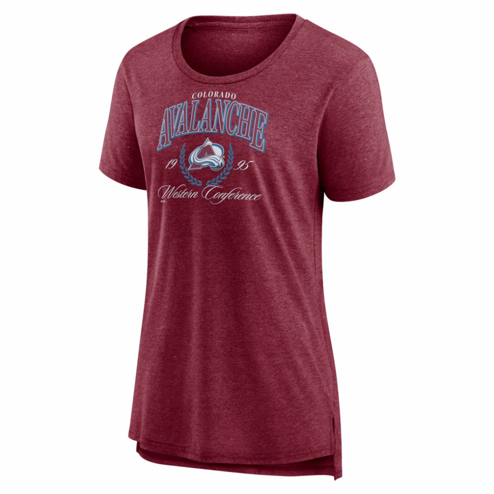 Colorado Avalanche Women's Reign Supreme Tri-Blend T-Shirt - Burgundy | US 202742500