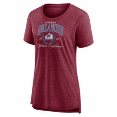 Colorado Avalanche Women's Reign Supreme Tri-Blend T-Shirt - Burgundy | US 202742500