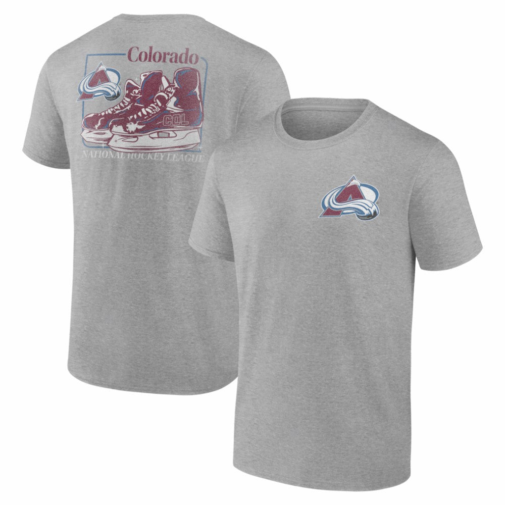 Colorado Avalanche Glory Skates T-Shirt - Heather Gray | US 202742502