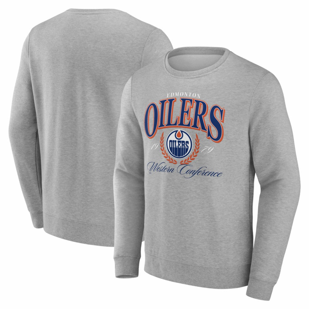 Edmonton Oilers Reign Supreme Pullover Sweatshirt - Gray | US 202742524