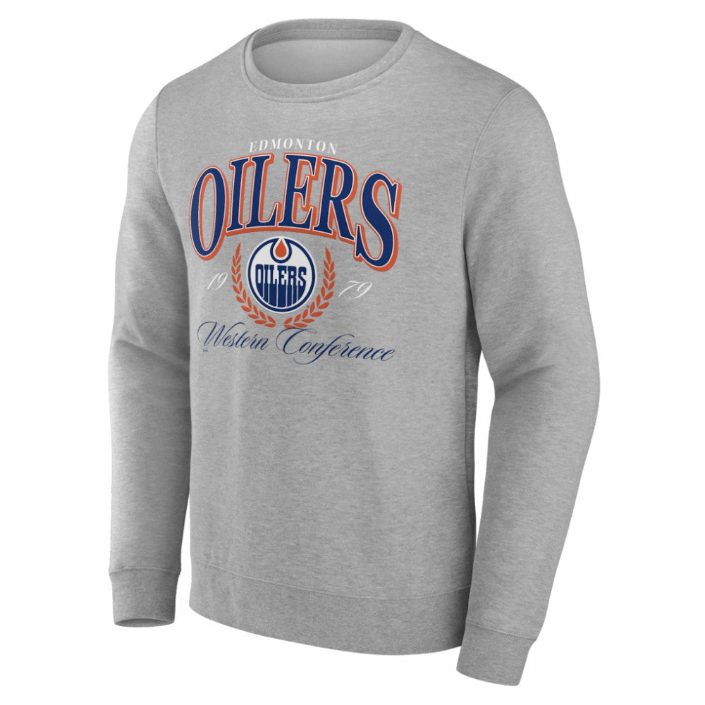 Edmonton Oilers Reign Supreme Pullover Sweatshirt - Gray | US 202742524