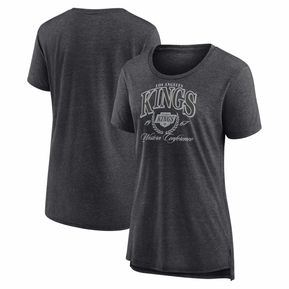 Los Angeles Kings Women's Reign Supreme Tri-Blend T-Shirt - Gray | US 202742535
