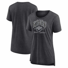 Los Angeles Kings Women's Reign Supreme Tri-Blend T-Shirt - Gray | US 202742535