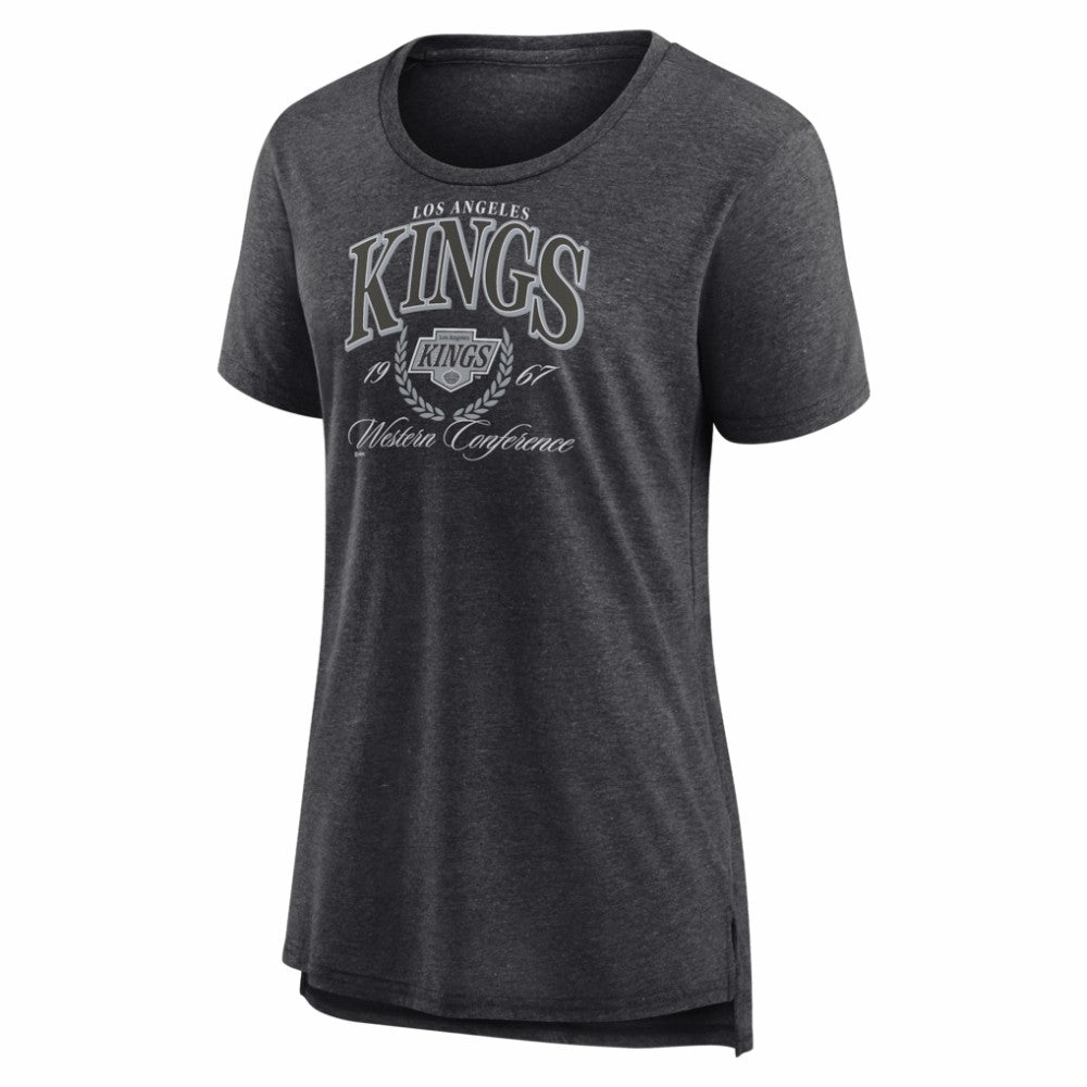 Los Angeles Kings Women's Reign Supreme Tri-Blend T-Shirt - Gray | US 202742535