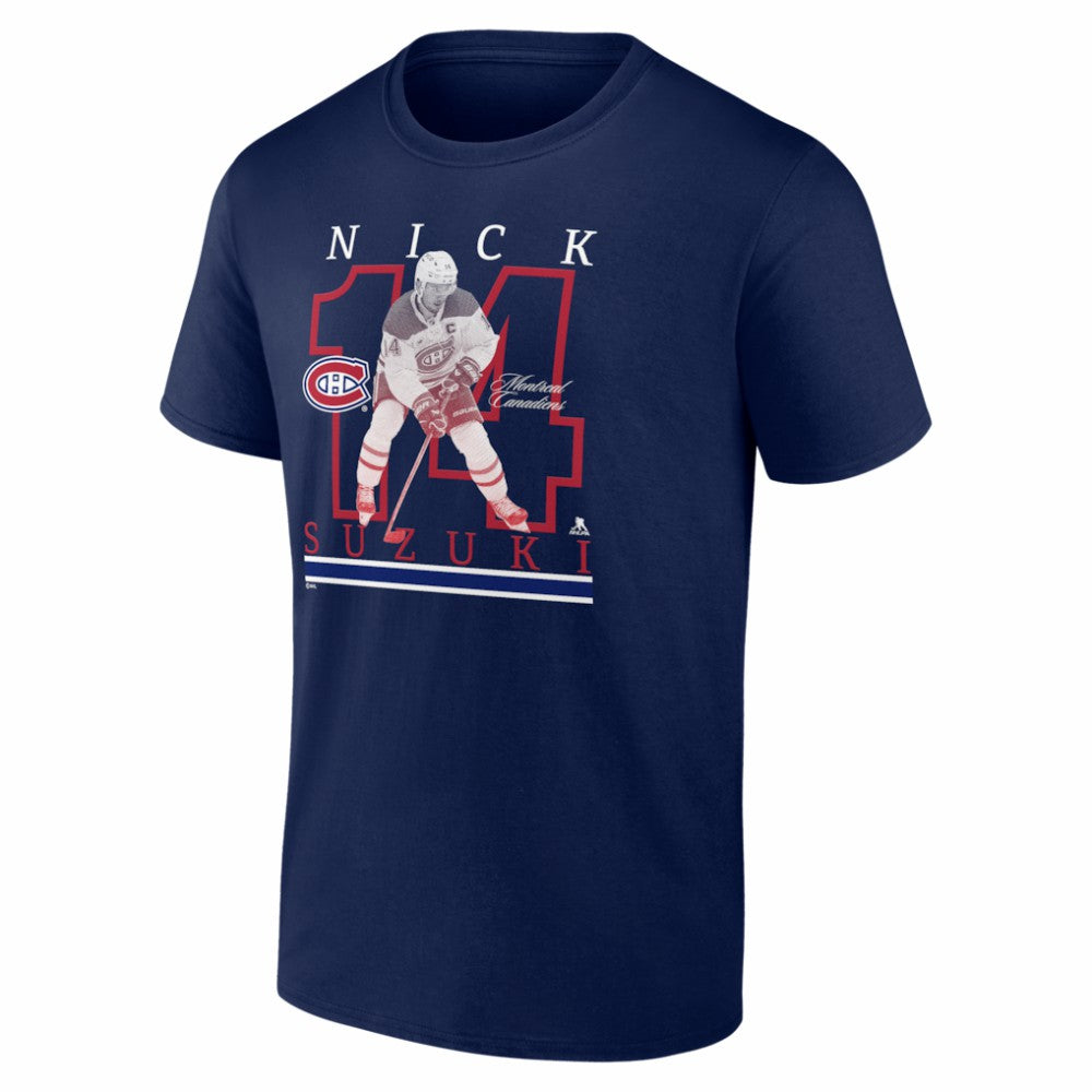 Nick Suzuki Montreal Canadiens Player Show T-Shirt - Navy | US 202742543
