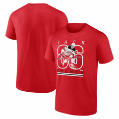 Jack Hughes New Jersey Devils Player Show T-Shirt - Red | US 202742553