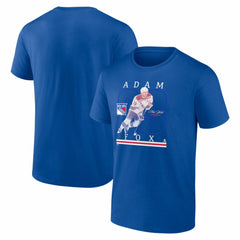 Adam Fox New York Rangers Player Show T-Shirt - Blue | US 202742565