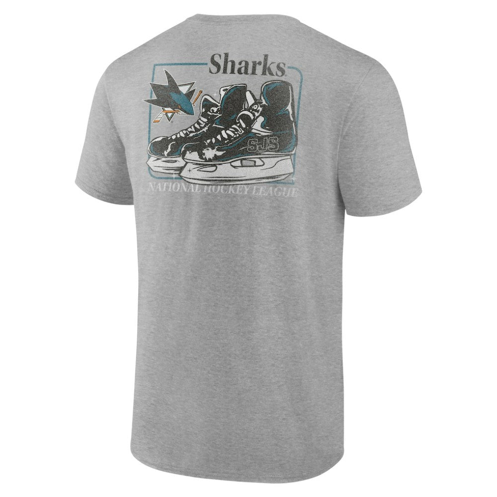 San Jose Sharks Glory Skates T-Shirt - Heather Gray | US 202742592