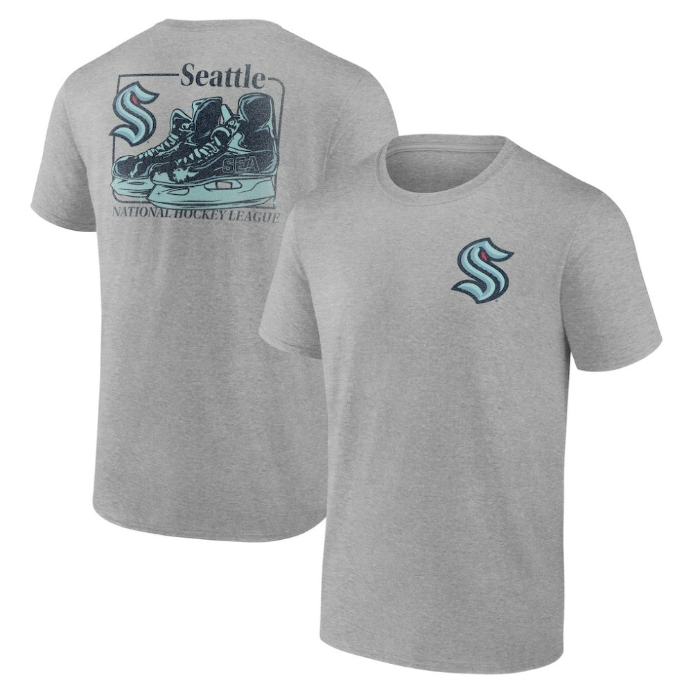 Seattle Kraken Glory Skates T-Shirt - Heather Gray | US 202742595